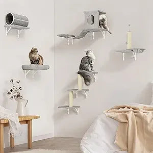 7-in-1 Wall Mounted Cat Climber Set