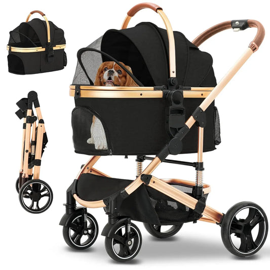 Pet Stroller 3 in 1 Folding Lightweight Dog Stroller