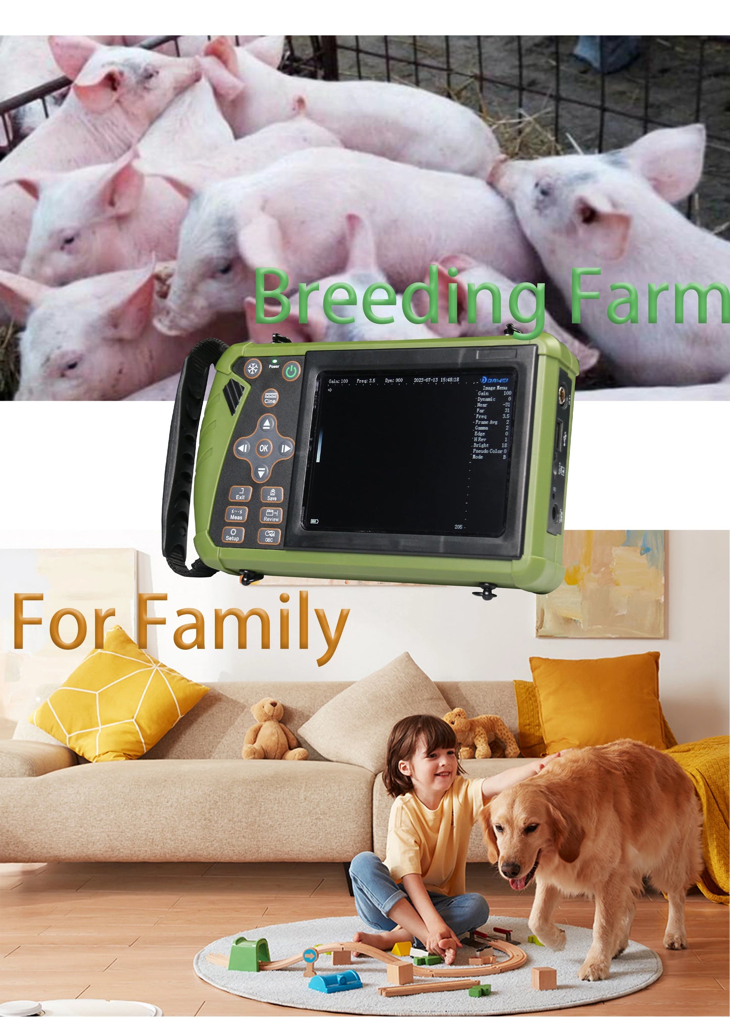 Portable Veterinary Ultrasound Scanner for Pregnancy