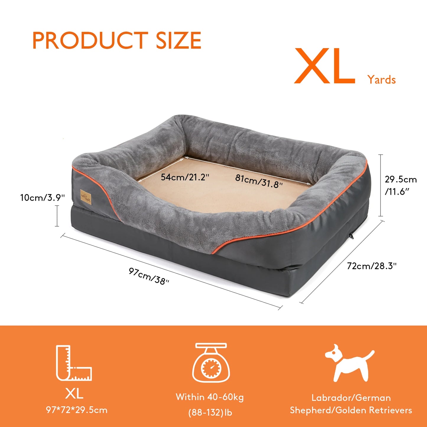L XL 2XL 3XL Dog Bed
