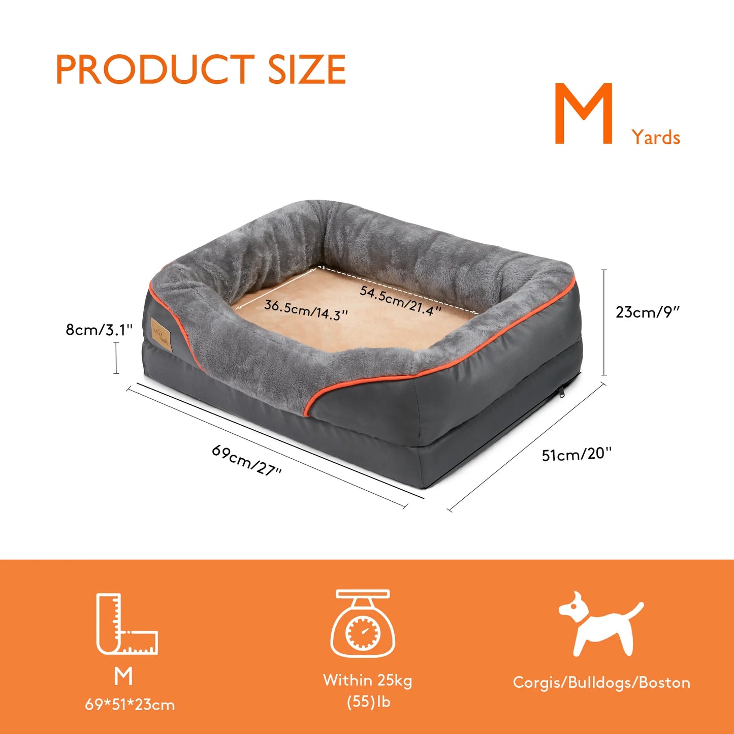 L XL 2XL 3XL Dog Bed