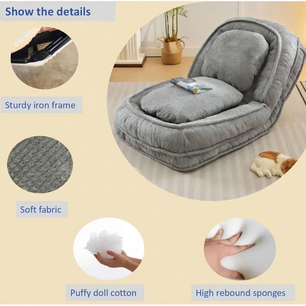 Folding Sofa Chair with 5 Adjustable Positions