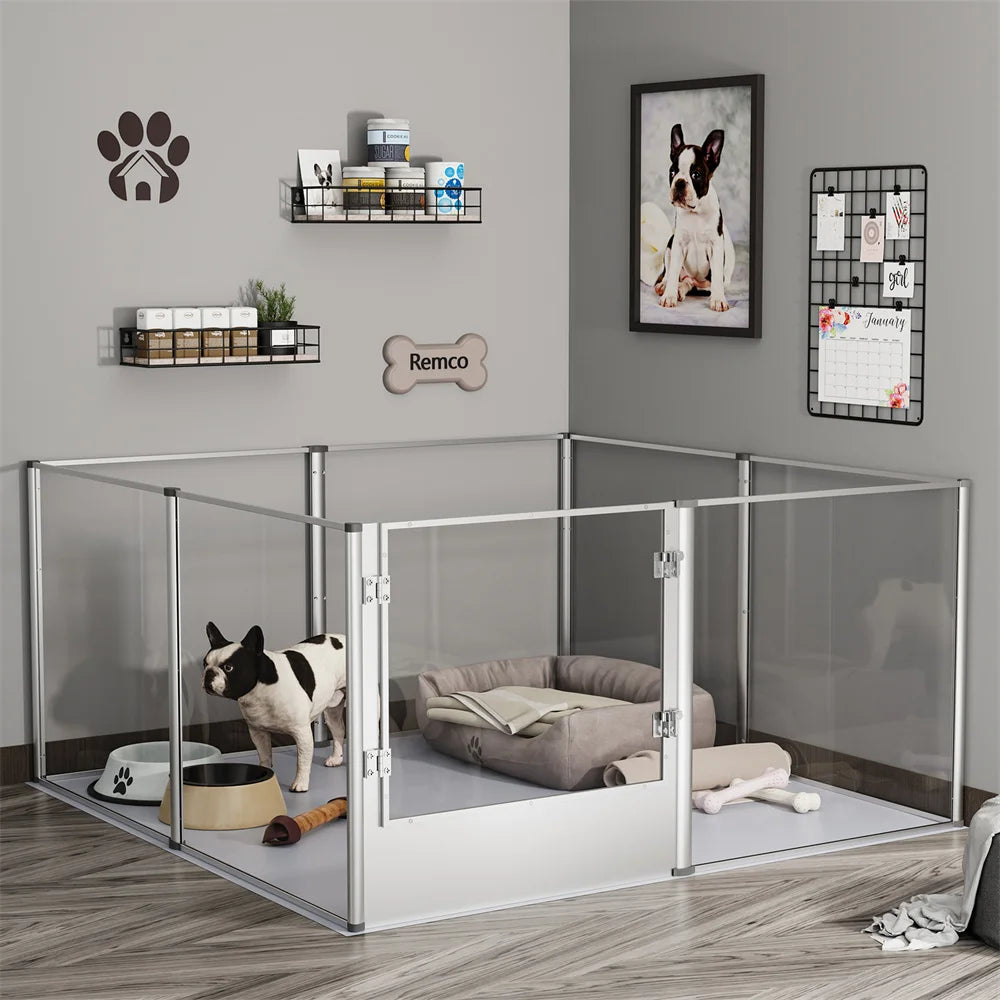 1Pc Large Acrylic Dog Playpen Cage