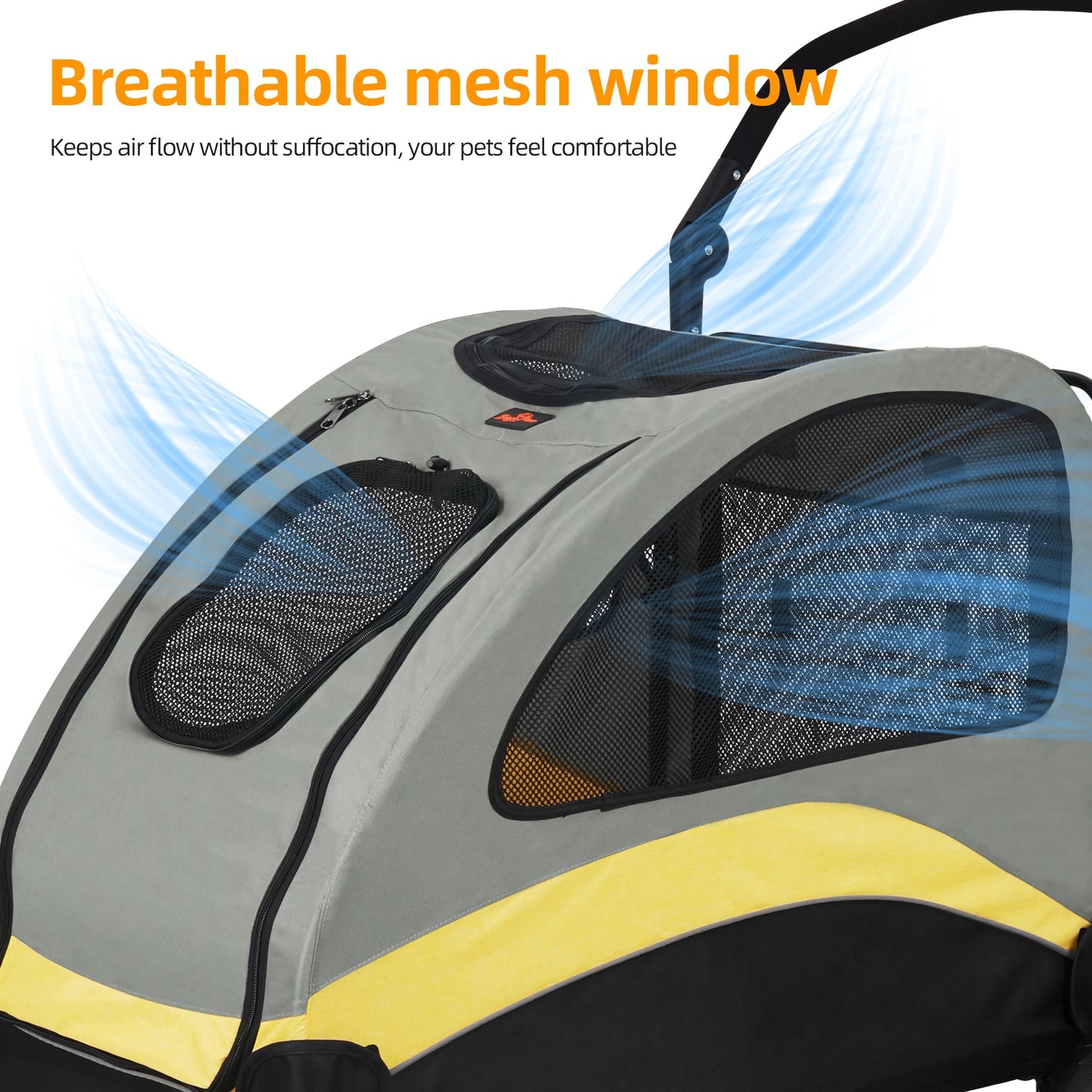 Portable Dog Stroller 4 Wheels for Large Dogs