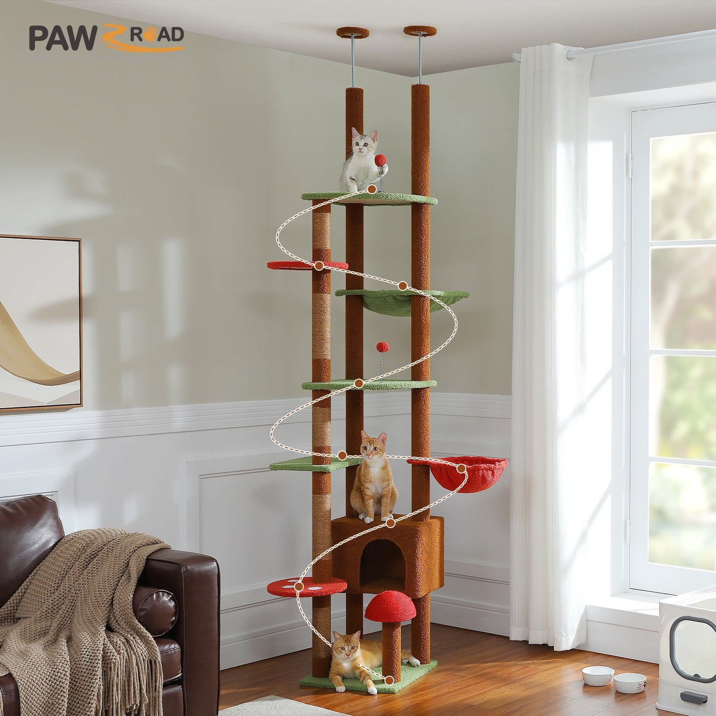 Floor to Ceiling Cat Tree Tower