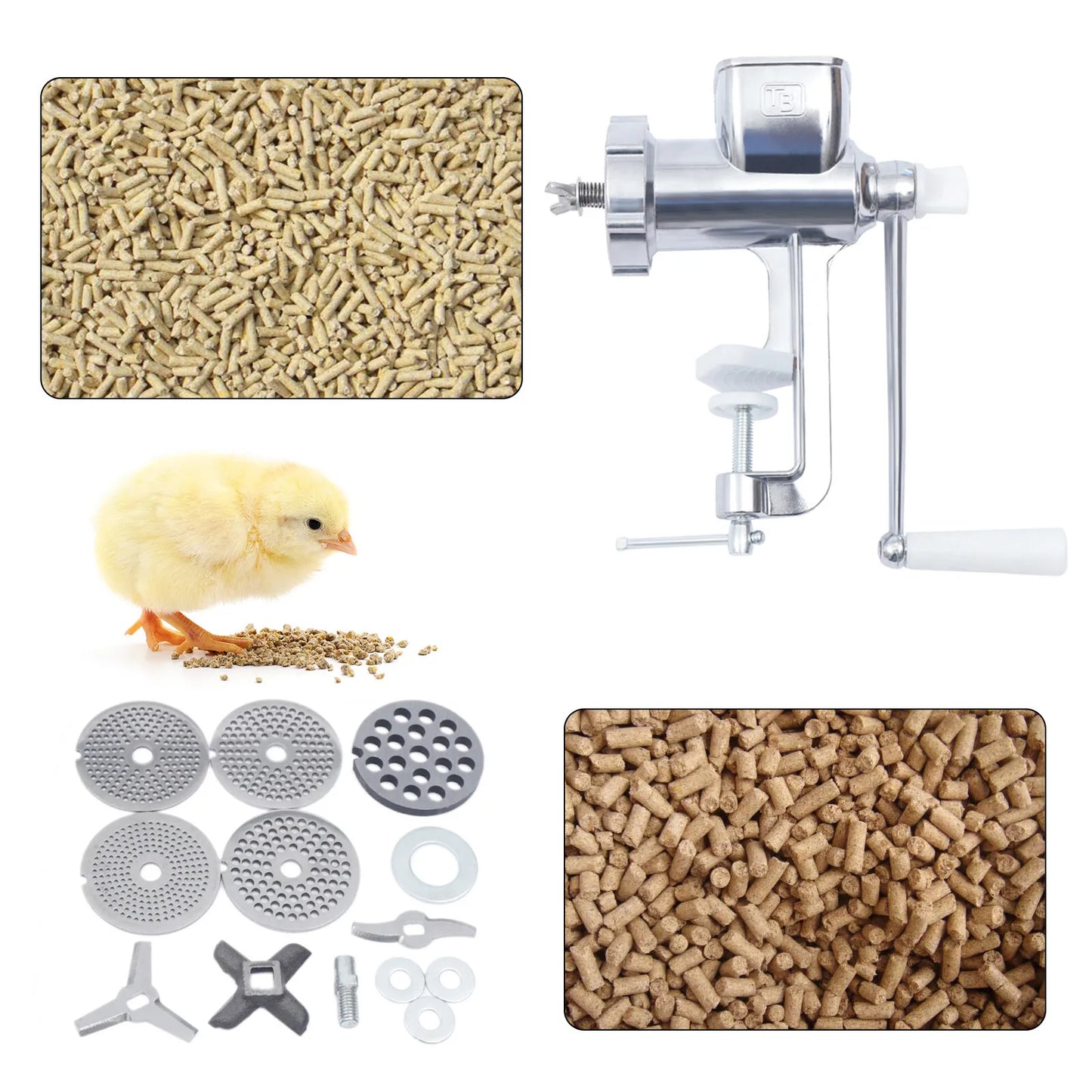 23*13*16cm Stainless Steel Manual Animal Feed Pellet Maker