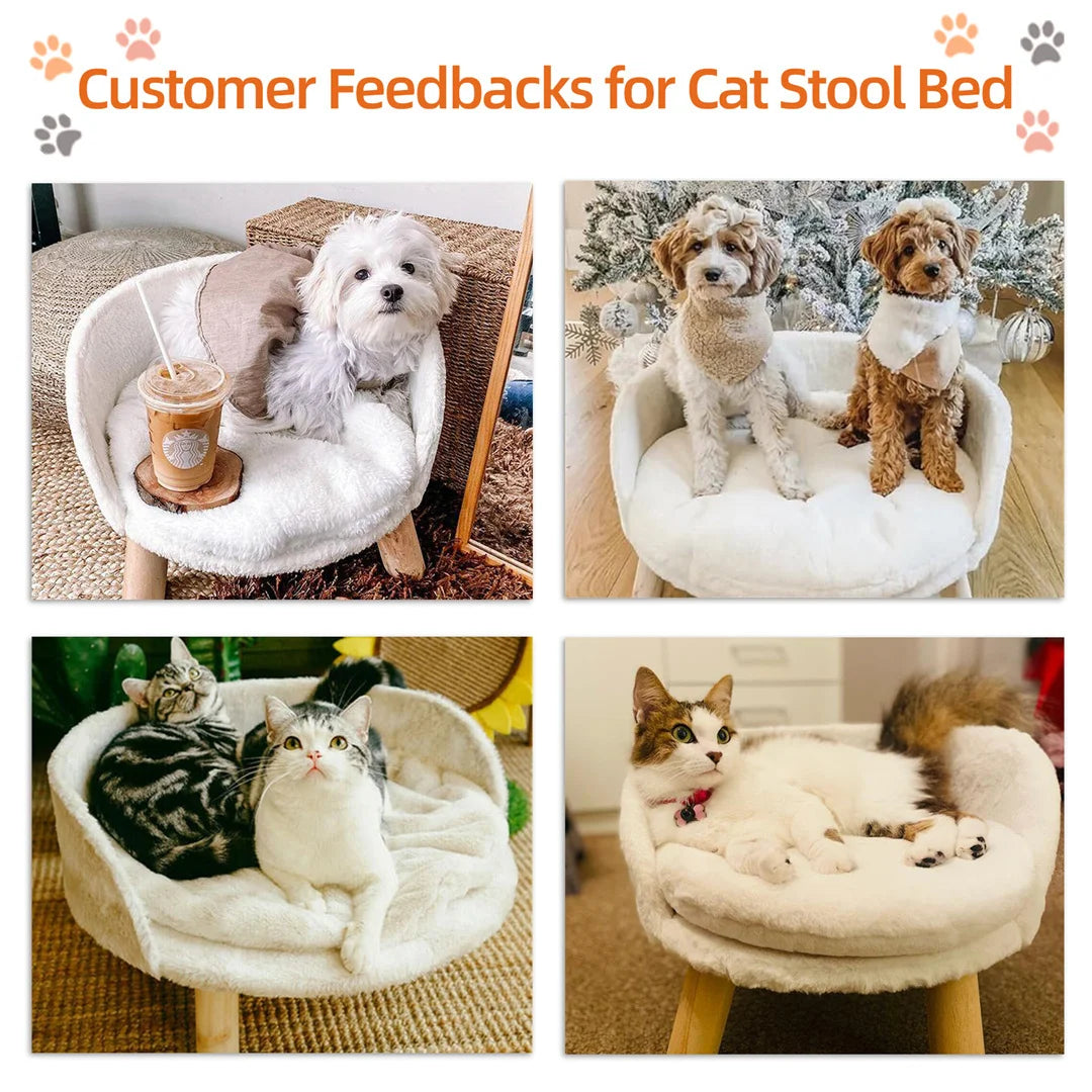 Luxury Cat Bed Soft Warm Plush Fabric