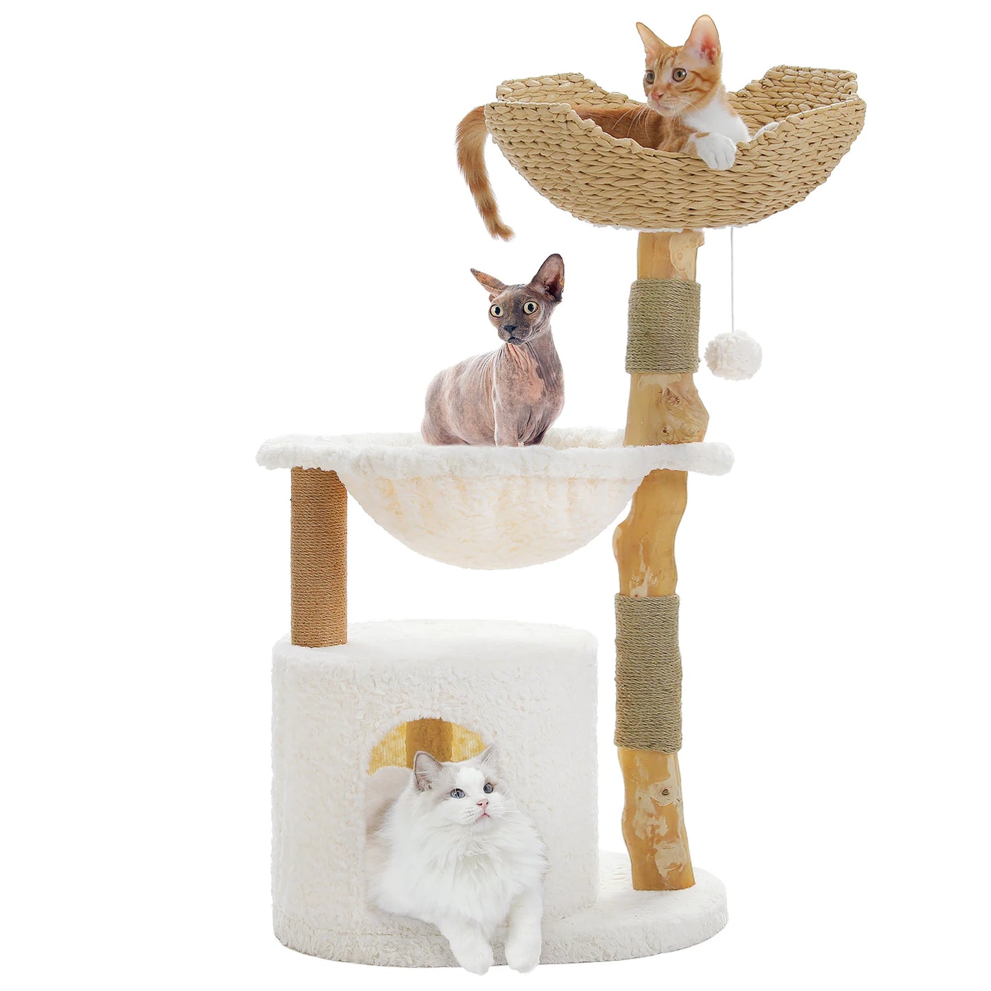 Modern Cat Tree, Luxury Cat House Bed for Indoor