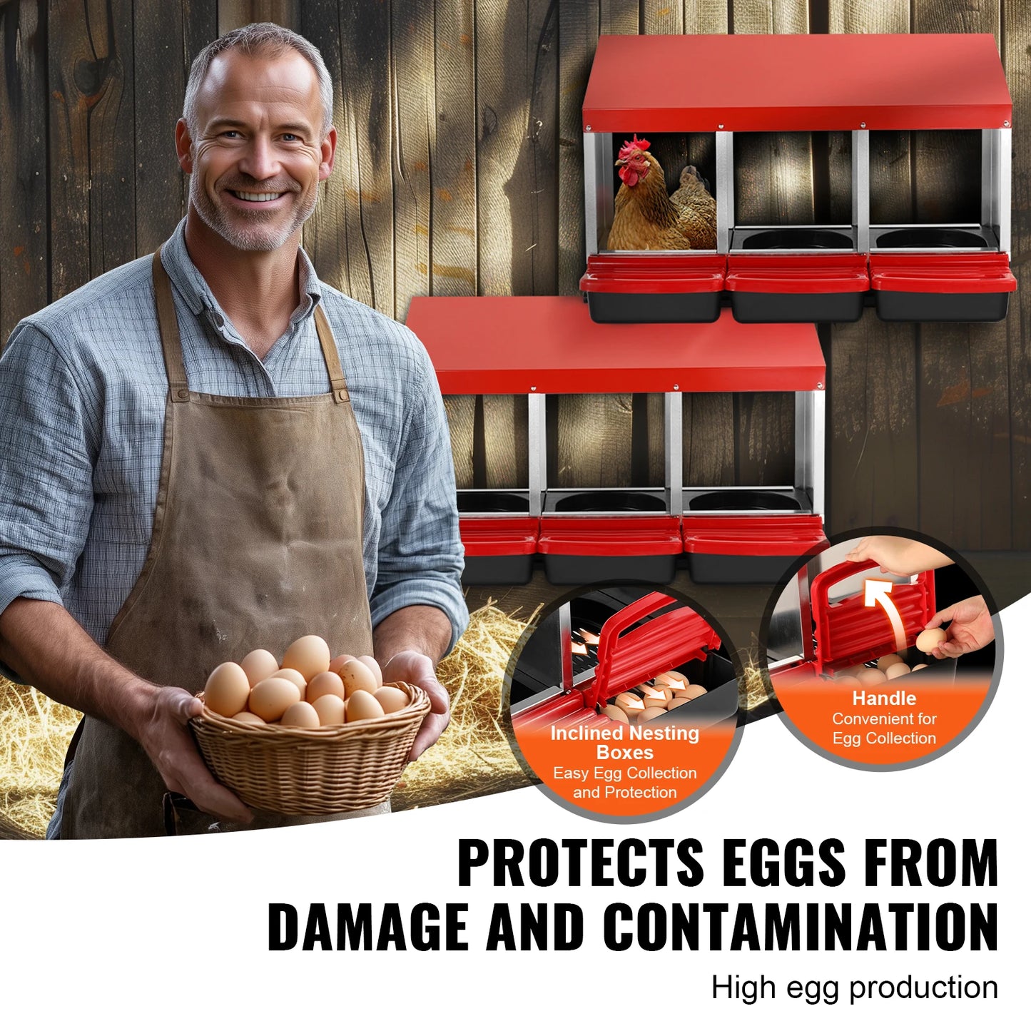 SucceBuy Chicken Nest Box Stable
