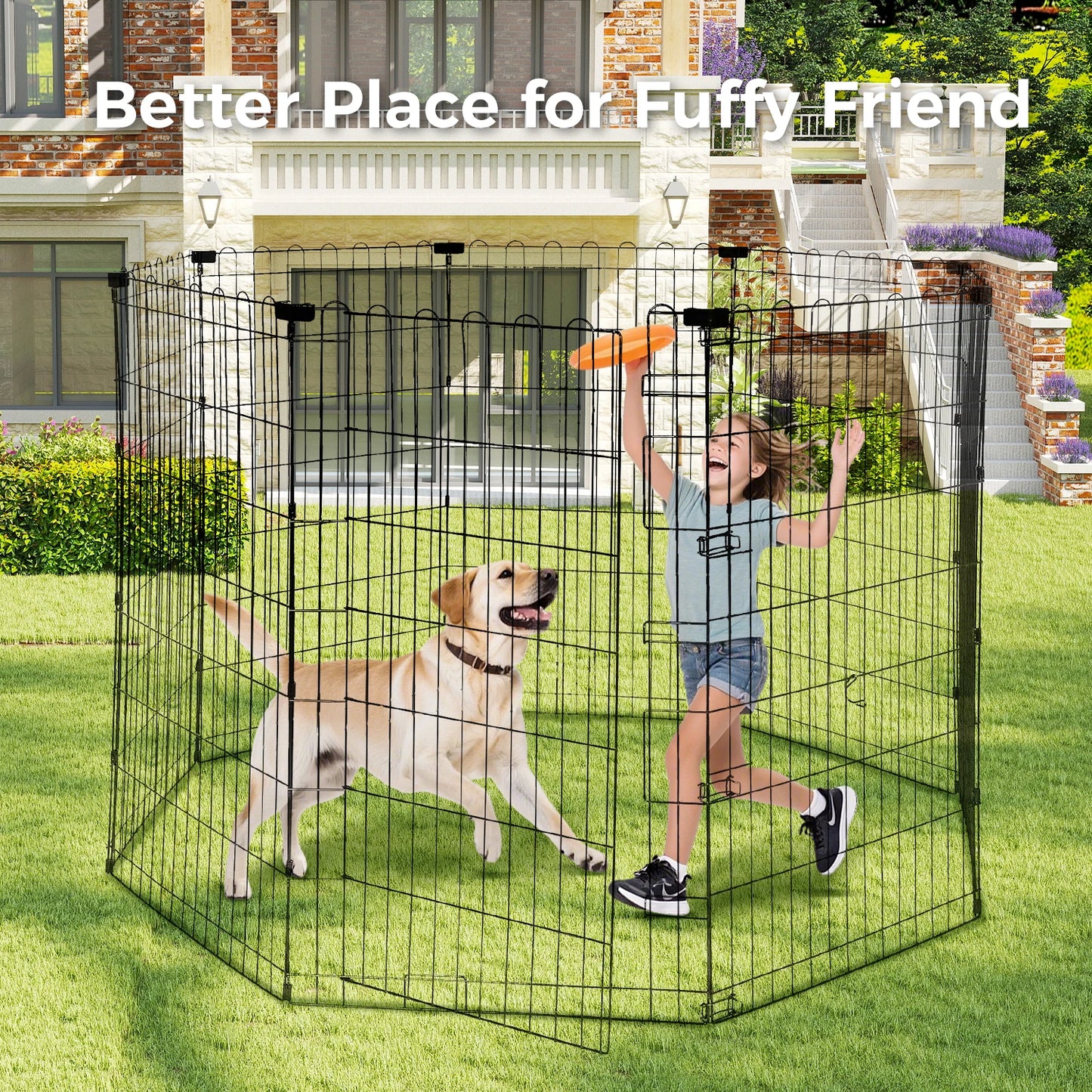 Foldable Metal Exercise Dog Playpen