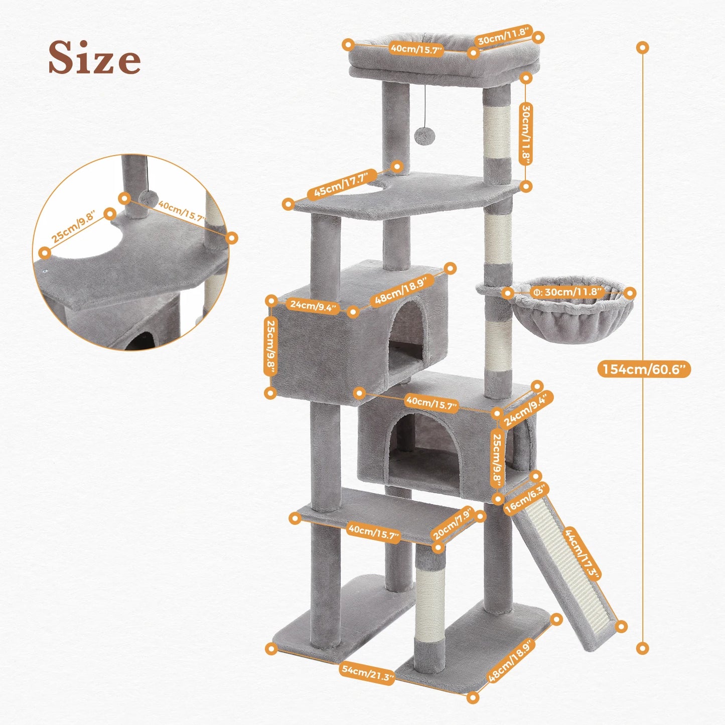 Multi-Level Cat Tree for Large Cats