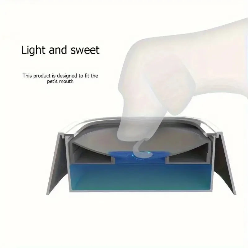 Non-Slip Spill-Proof Pet Water Bowl with Floating Filter