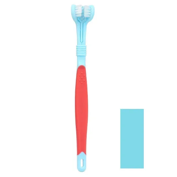3-Sided Pet Toothbrush Dog Dental Care Cat Cleaning Mouth