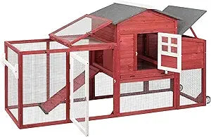 Chicken Coop with Run Mobile Large Nesting Box