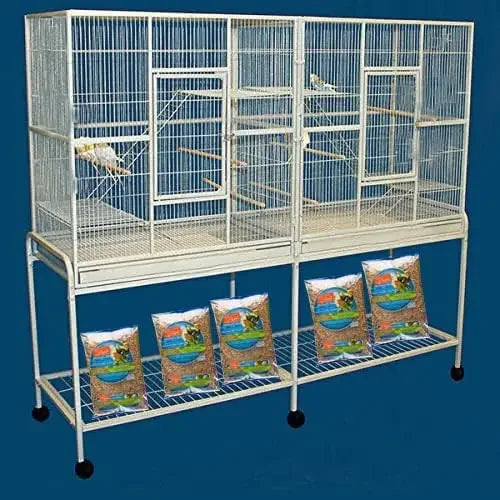 Large Double Birdhouse Treehouse Flight Cage