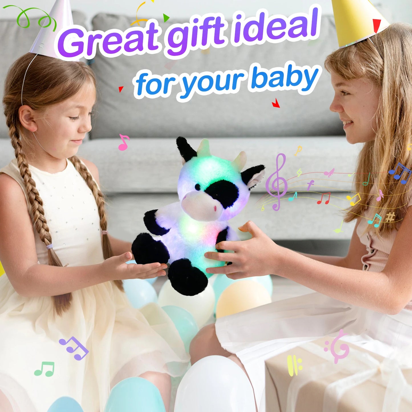 Glowing Dairy Cattle Plush Toy