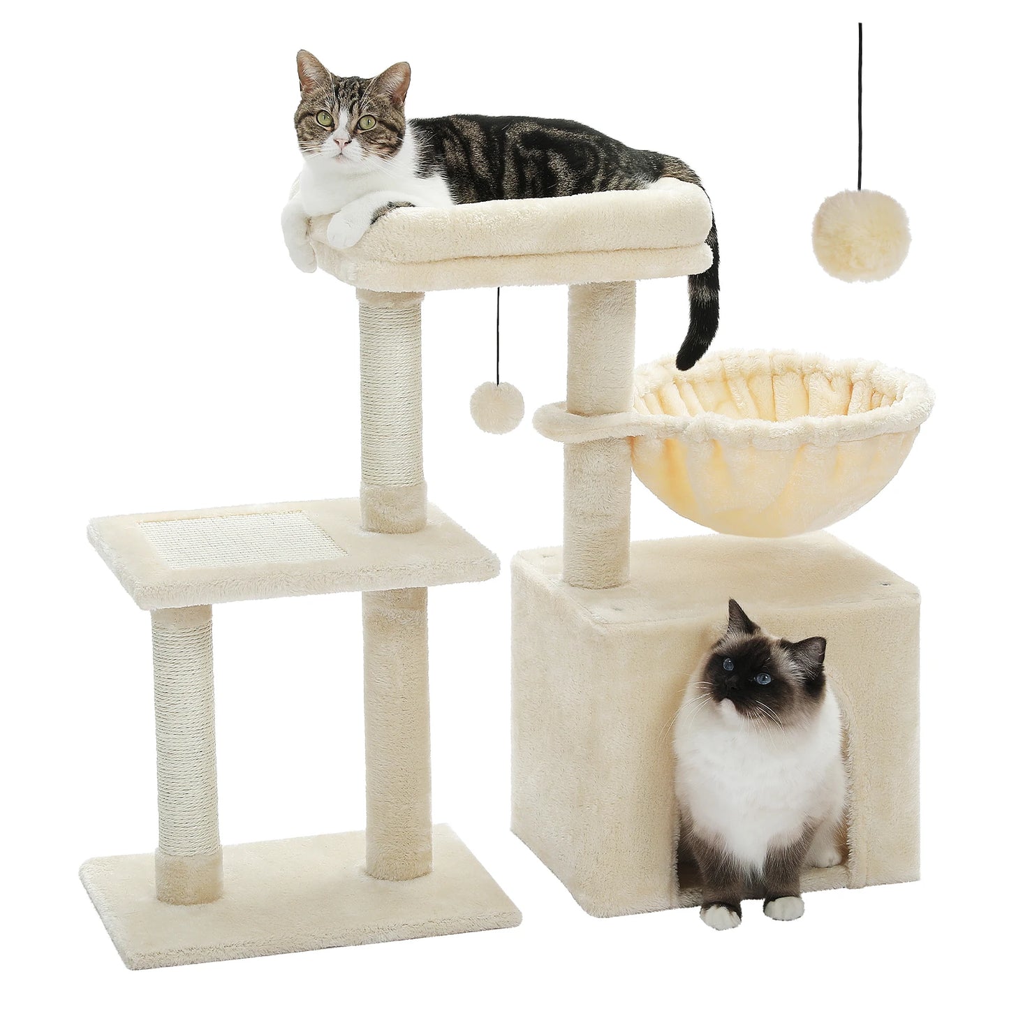 2 in 1 Cat Tree for Large Cat and Small Cat