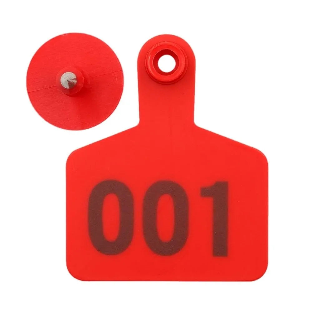 100Pcs 001-100 Numbers Cow Ear Tag