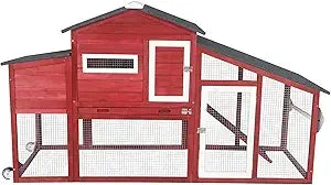 Chicken Coop with Run Mobile Large Nesting Box