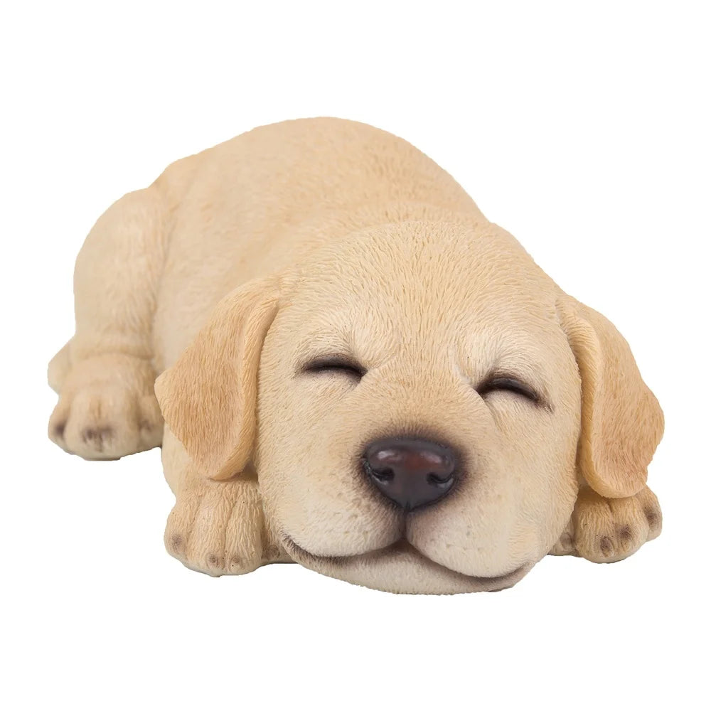 Adorable Sleeping Labrador Puppy Statue