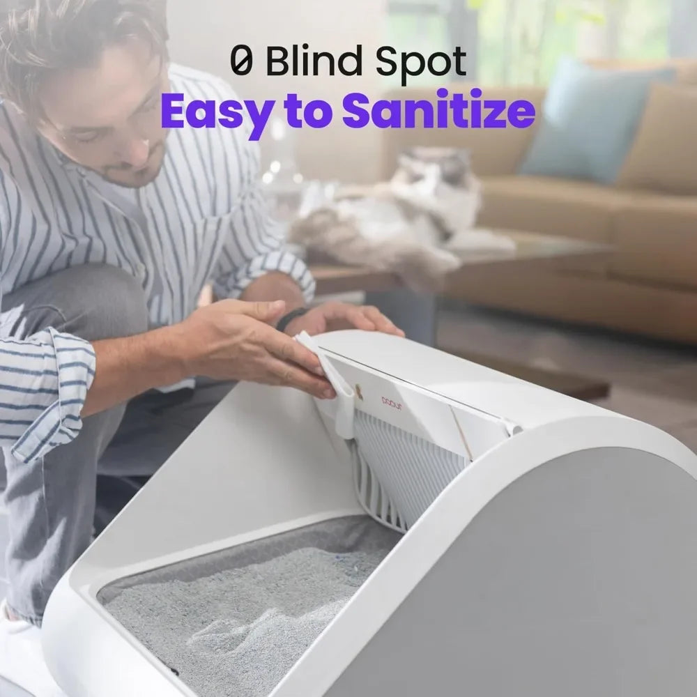 HOME.1 Unit Upgraded Cat Litter Box Self Cleaning