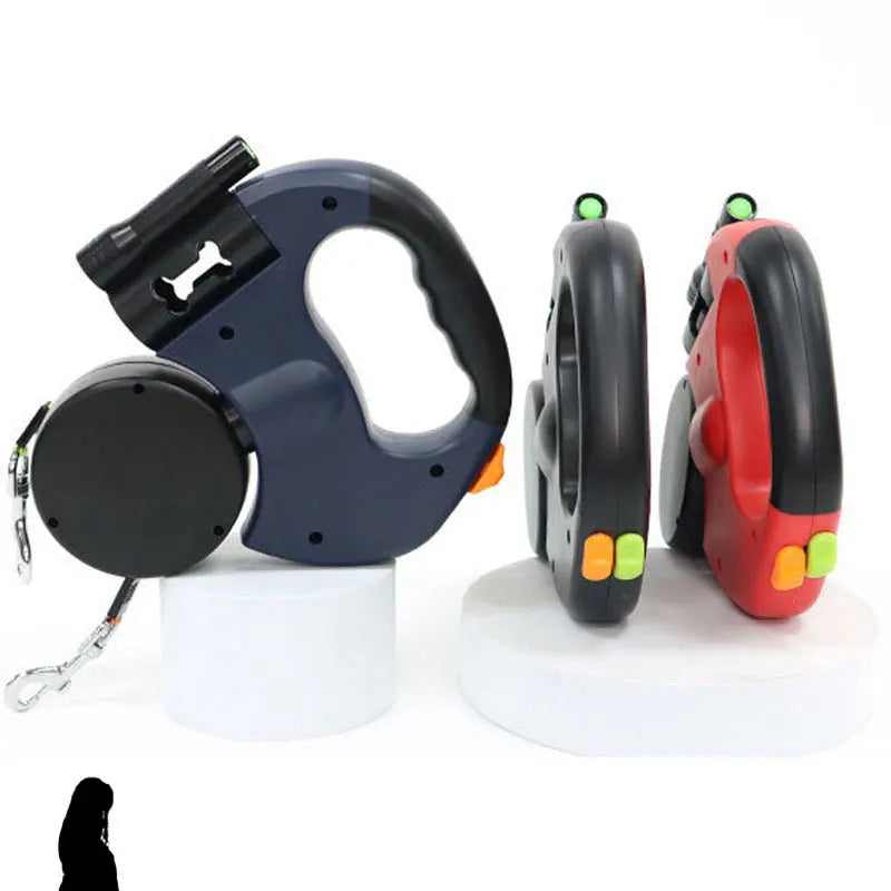 3 in1 Double Head Automatic Retractable Dog leash