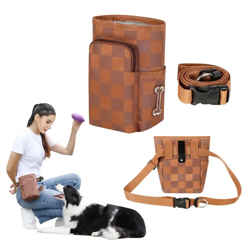 Magnetic buckle dog treat training pouch