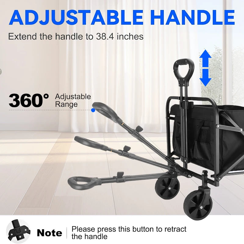 Foldable cart, Foldable trailer on wheels