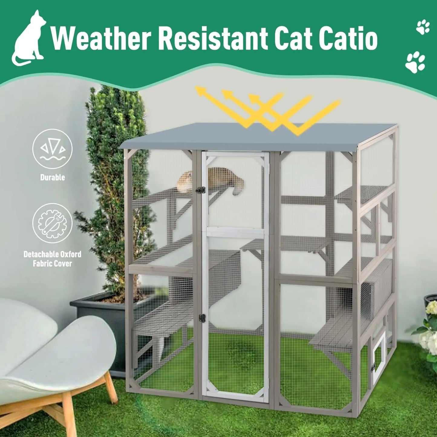 Petscosset Catio Outdoor Cat Enclosure