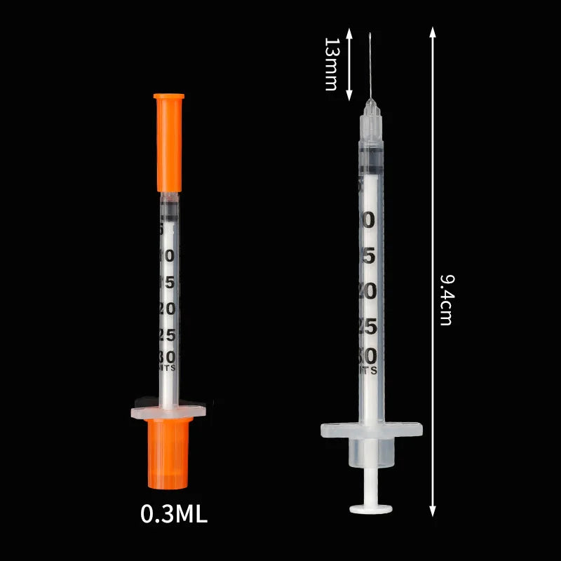 5/10Pcs 0.3/0.5/1ML Disposable Plastic Veterinary Syringe