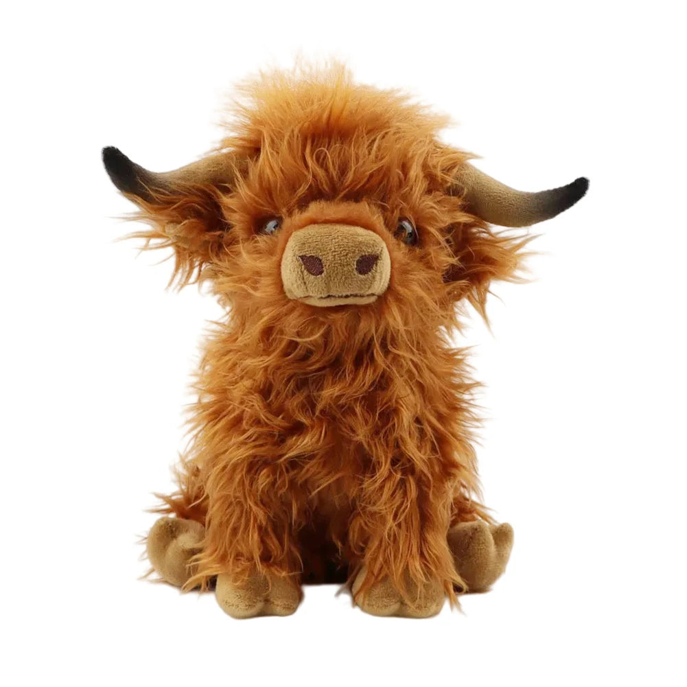 Brown Cute Scottish Highland Cattle Toy