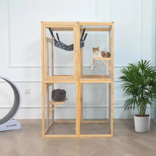Wooden Cat Catio Outdoor Enclosure House