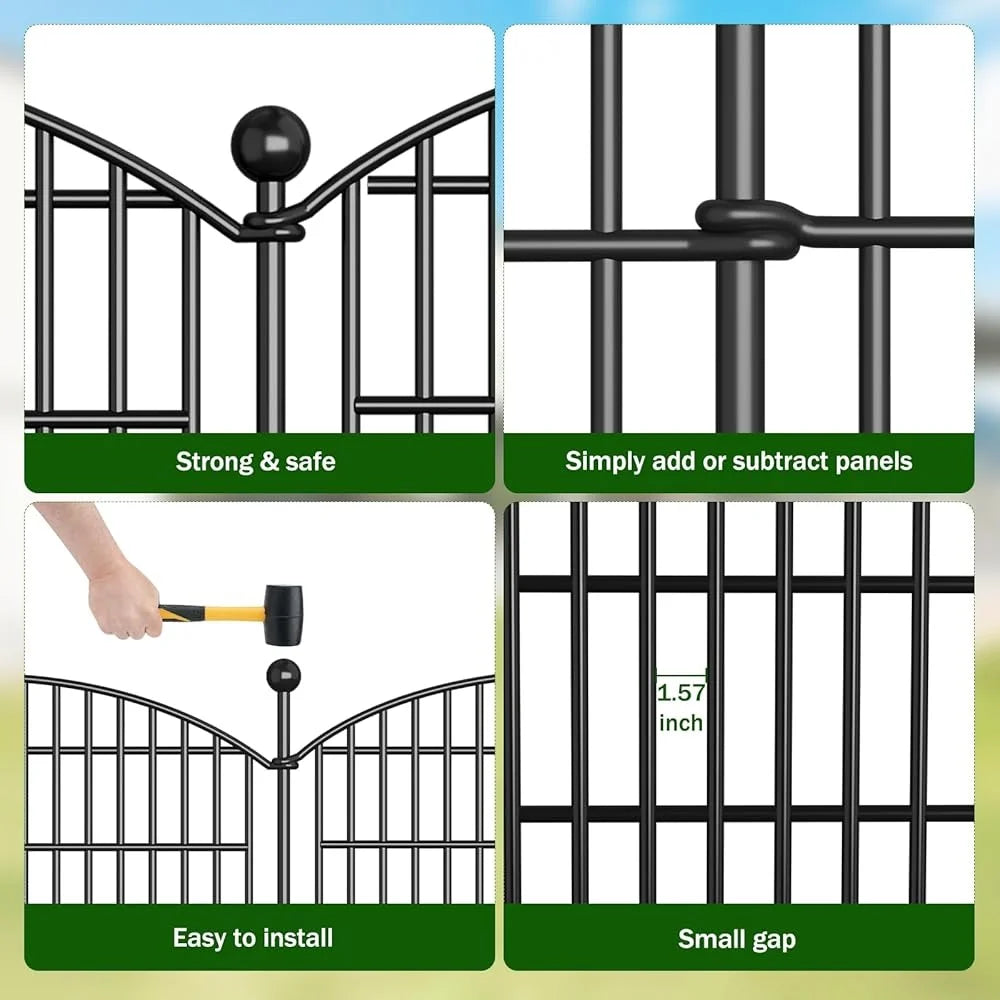 10 Panels No Dig Garden Fence