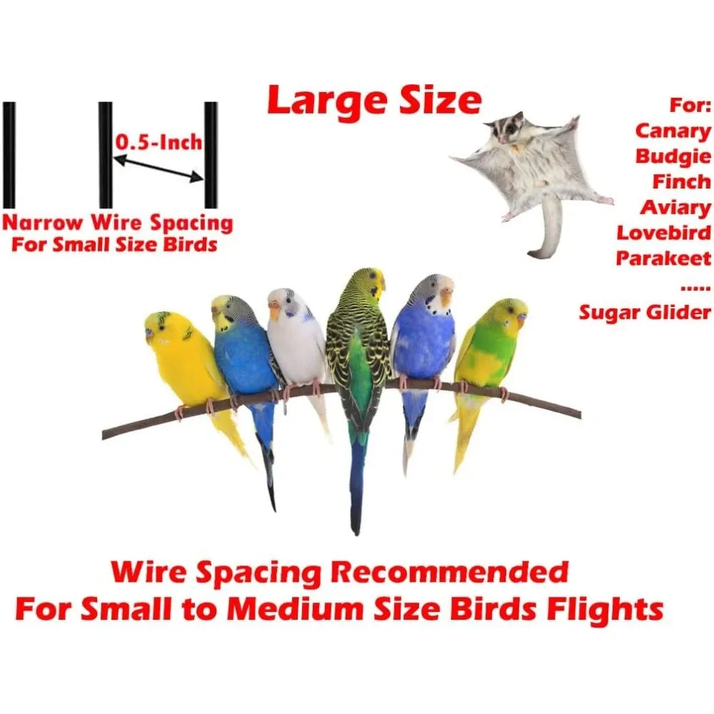 Large Wrought Iron Metal Bird Flight Breeder Cage