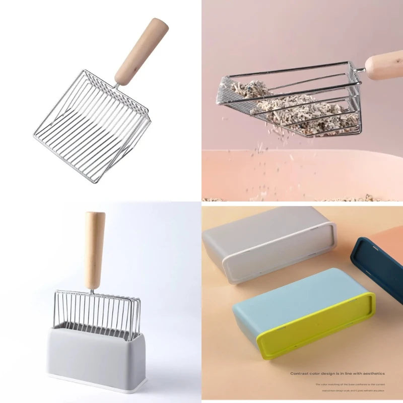 Heavy Duty Metal Cat Litter Scoop - - Durable & Effici