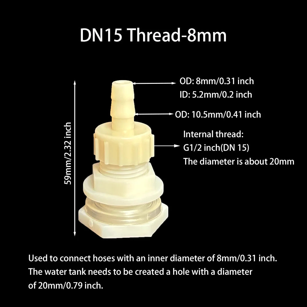 2Pcs Water Tank Hose Connector