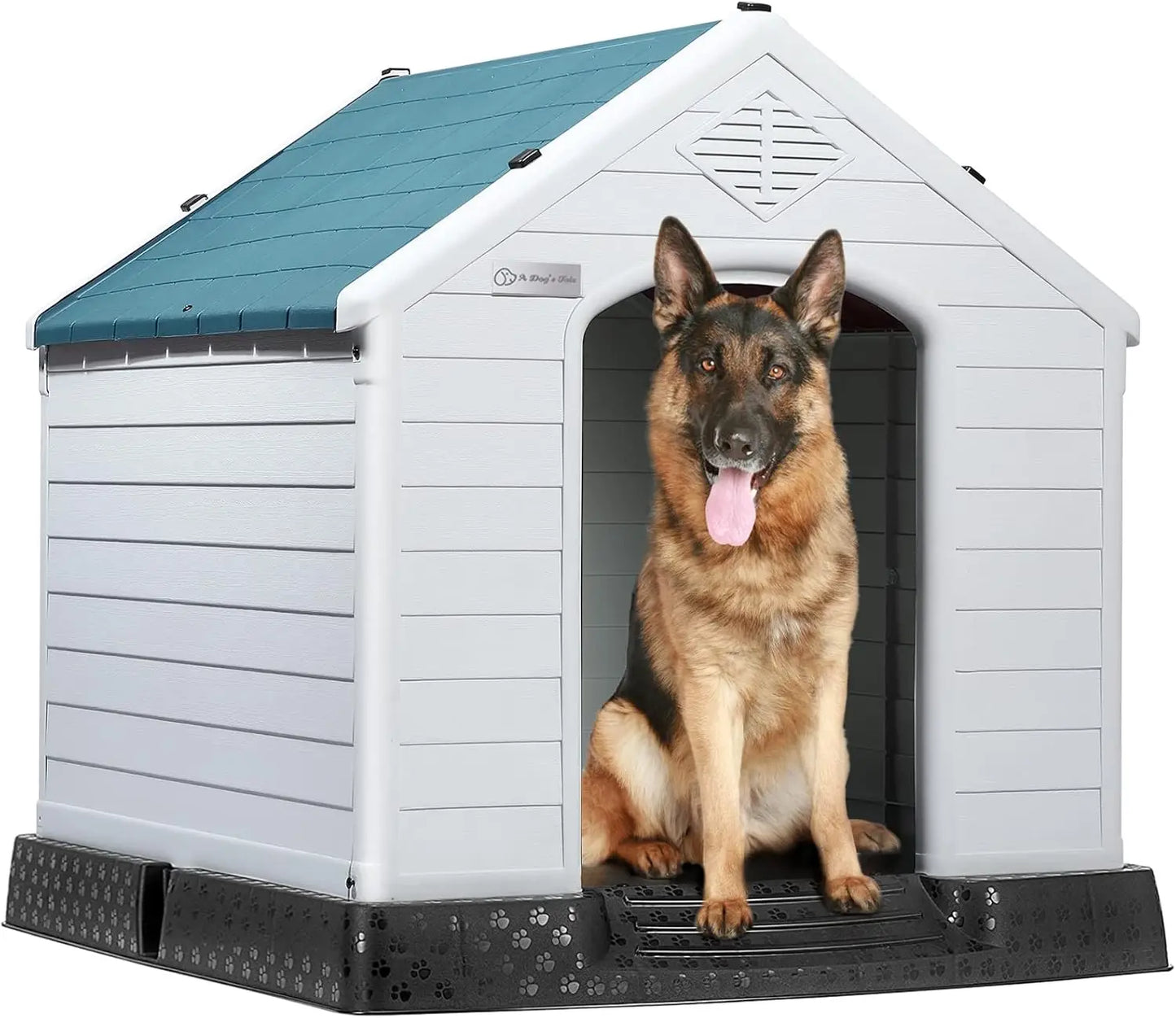 Durable Waterproof Plastic Dog House for Small to Large Sized Dogs