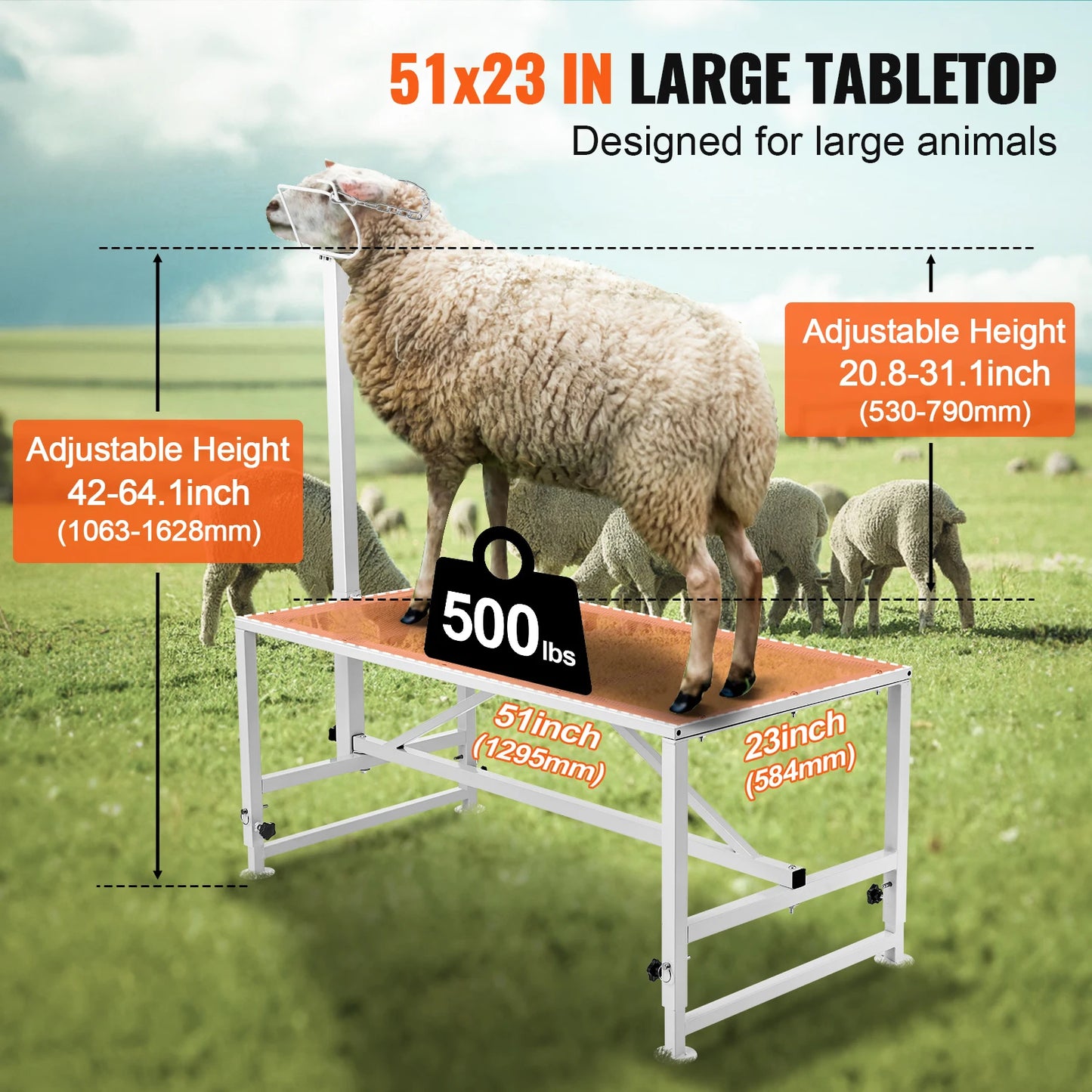 SucceBuy Goat & Sheep Stand, White