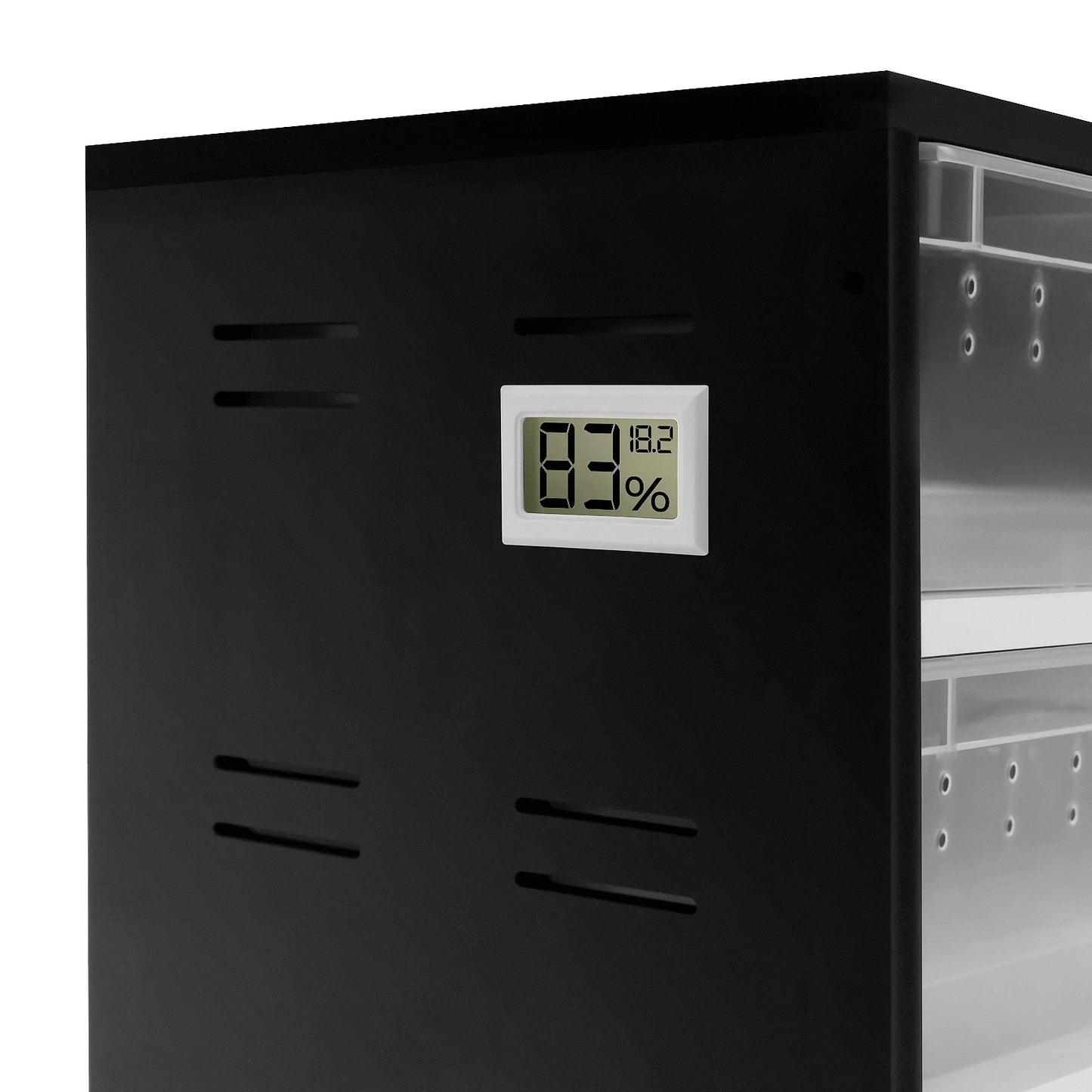 Reptile Breeding Cabinet with 8 Clear Boxes