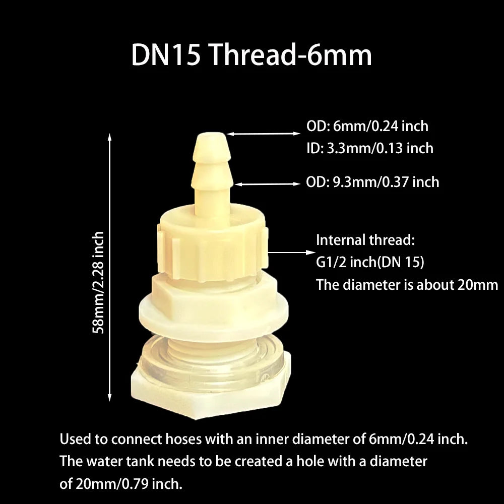 2Pcs Water Tank Hose Connector
