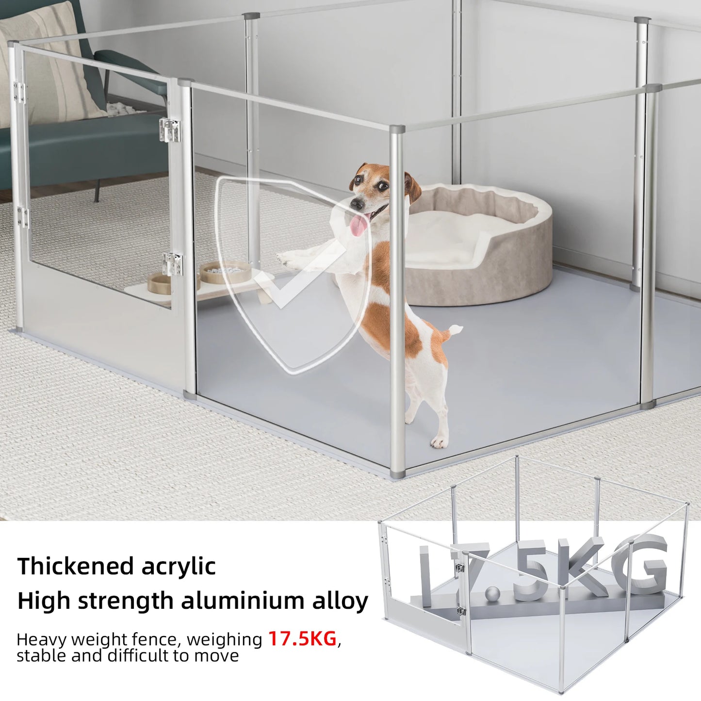 BingoPaw Acrylic Dog Playpen Fence