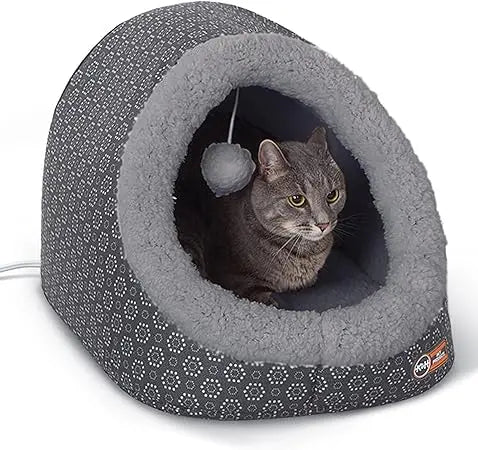 Large Size Heated Cave Bed for Cats and Dogs