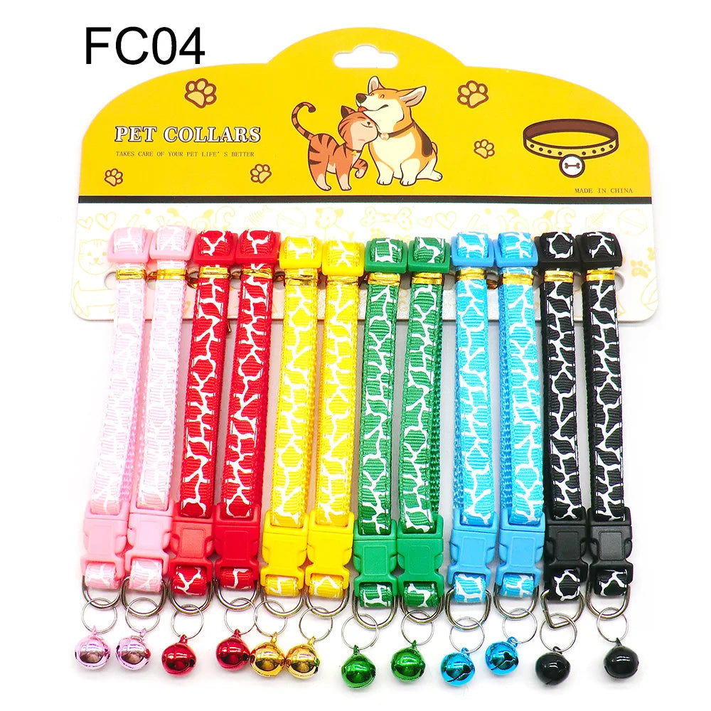 12Pcs Wholesale Mix Color Anti-Lost Dog Collars