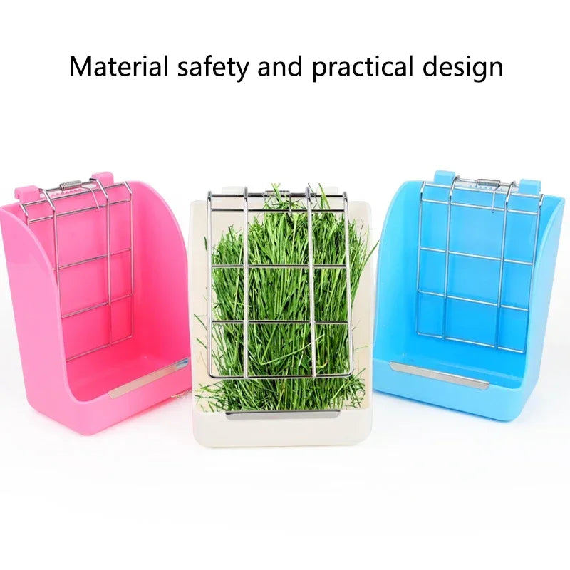 Rabbit Feeder Holder Hay Feeding Dispenser