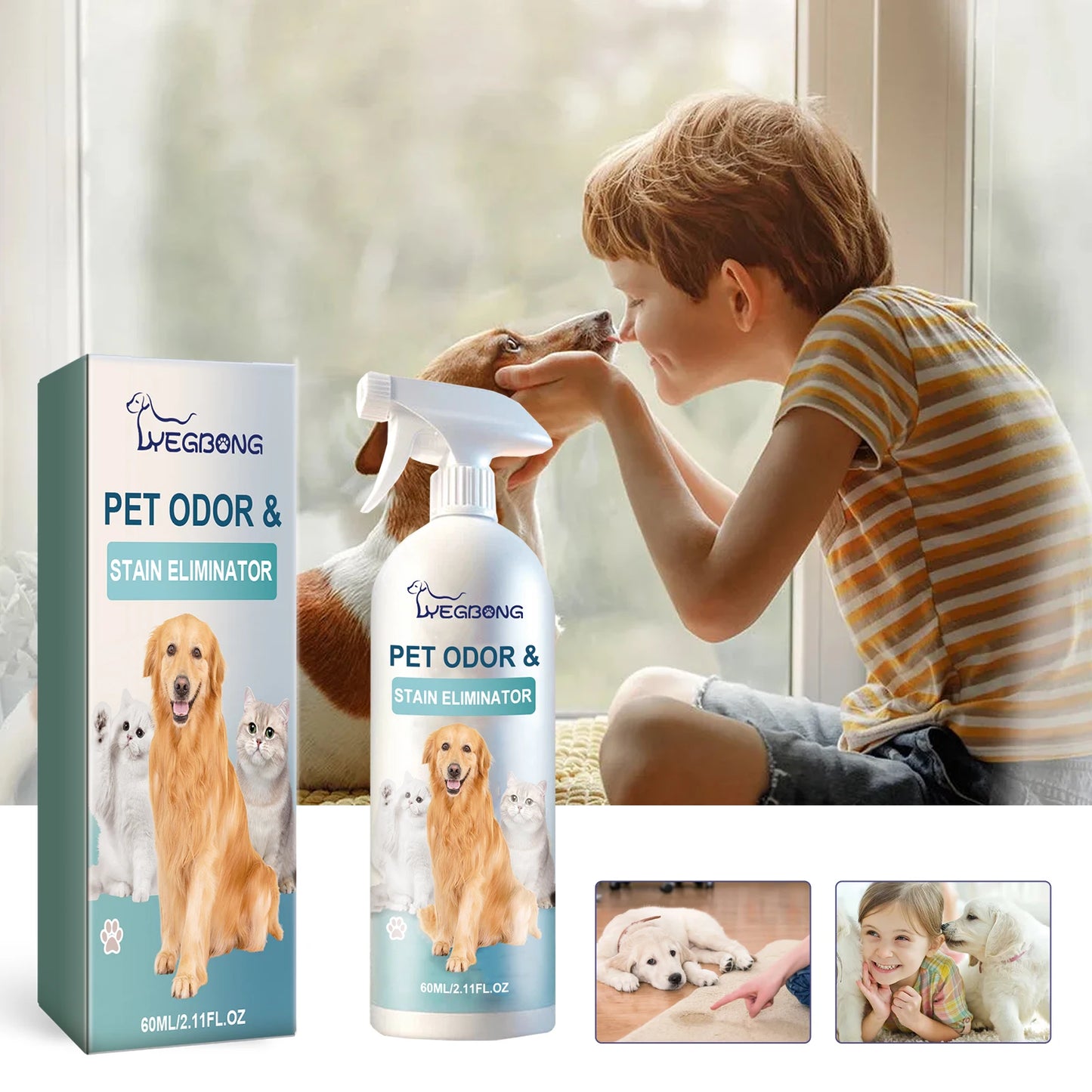 1-4PCS Pet Deodorizing Spray for Dogs and Cats