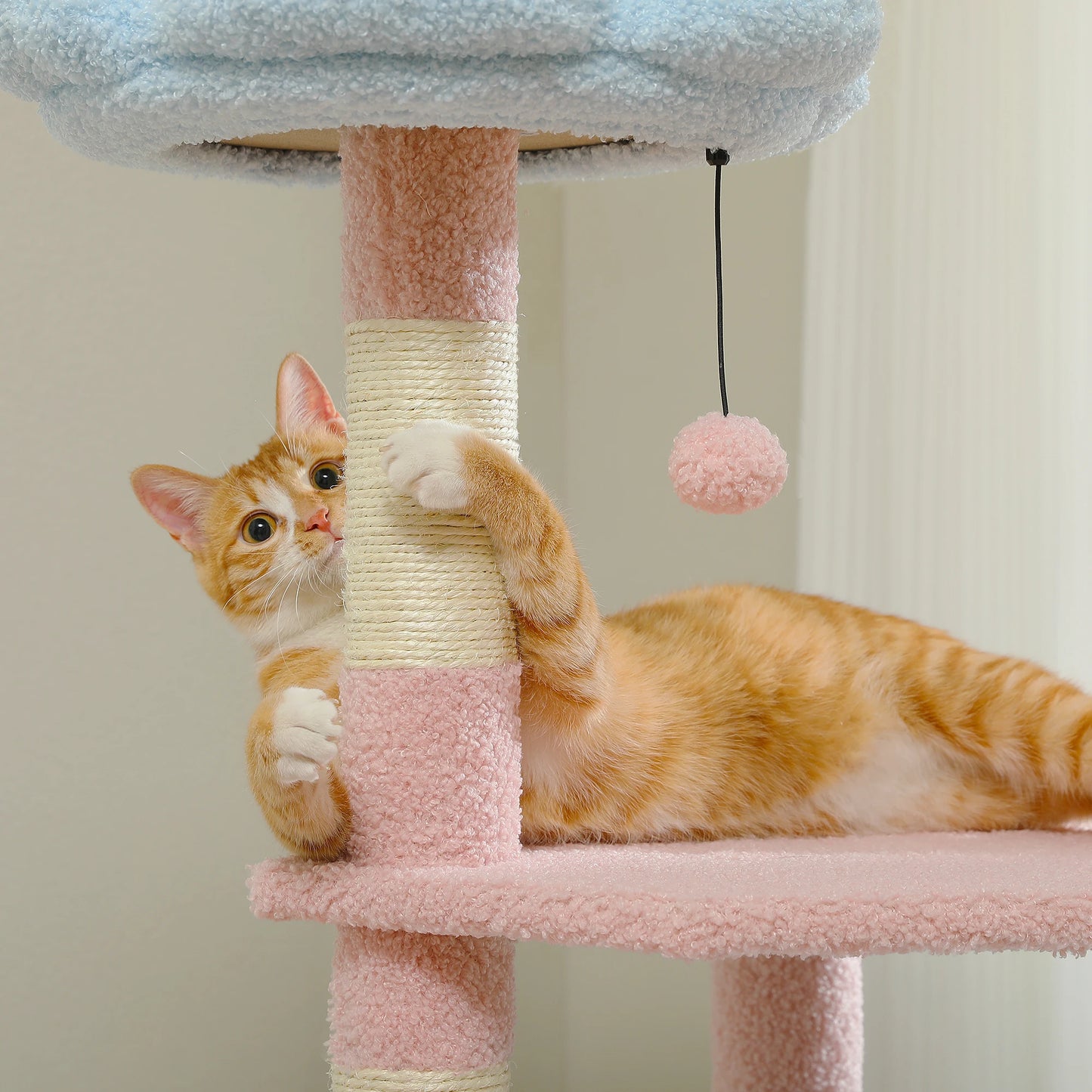 Multi-Level Flower Cat Tree Tower