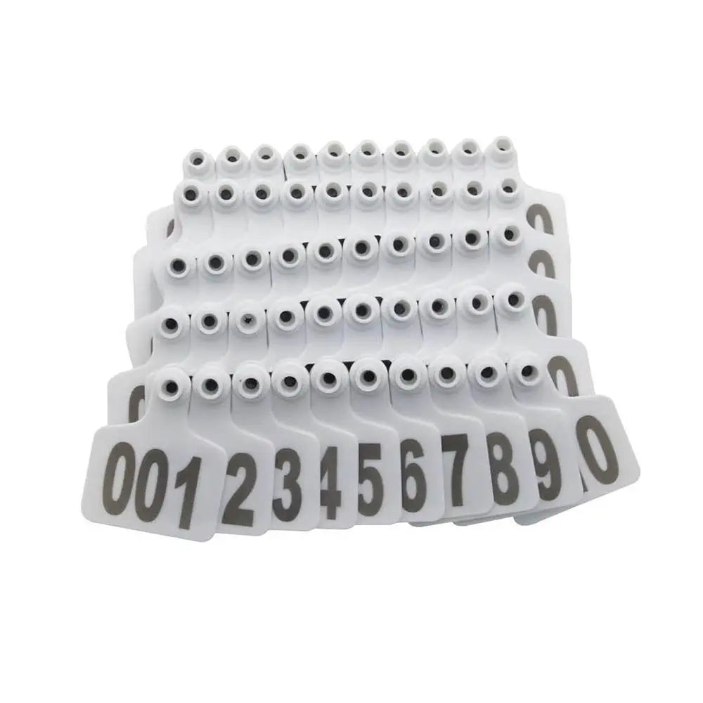 100Pcs 001-100 Numbers Cow Ear Tag