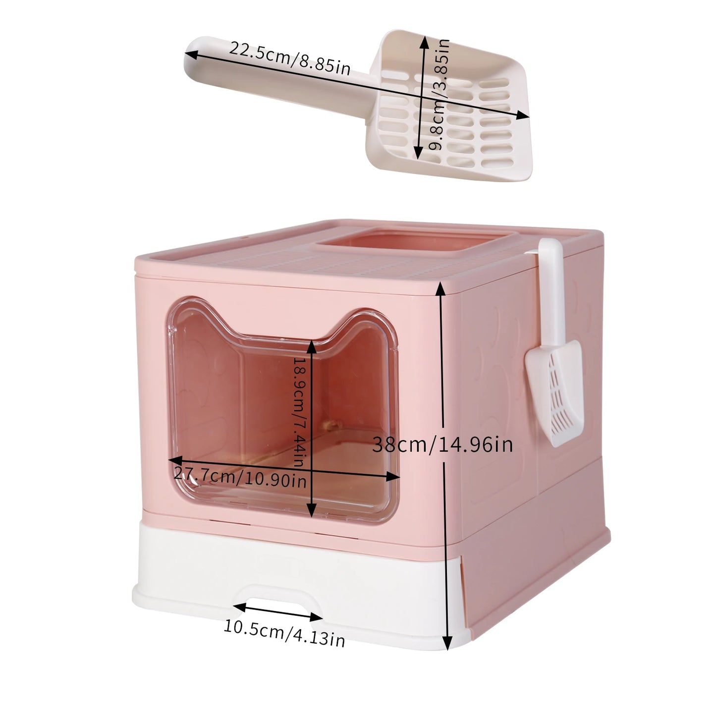 Modern Flexible Tidy Cat Litter Box Enclosure