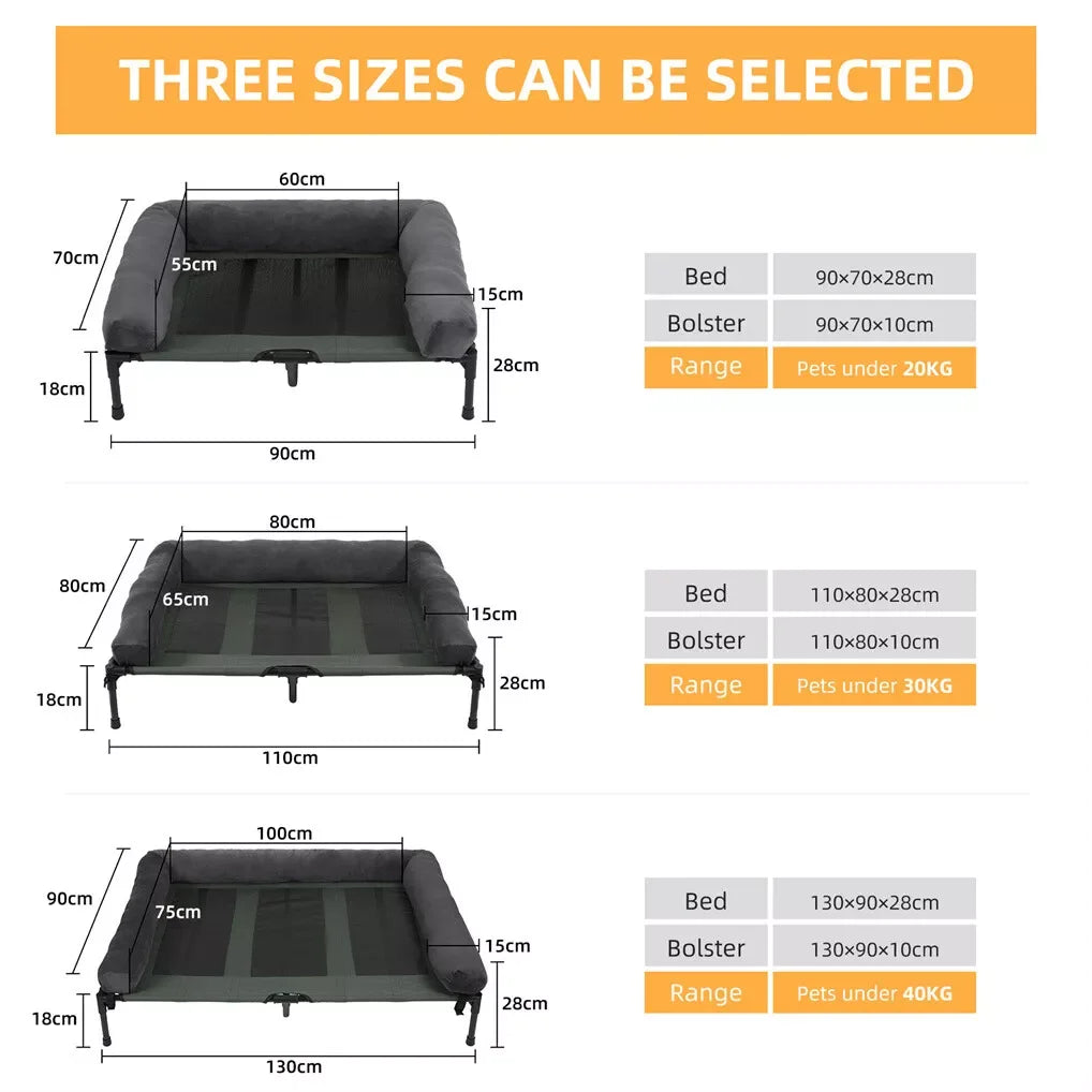 BINGOPAW Outdoor Elevated Dog Bed