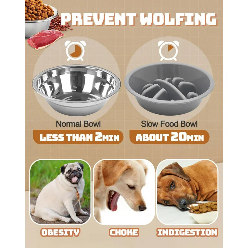 Adjustable Elevated Dog Bowls Stand